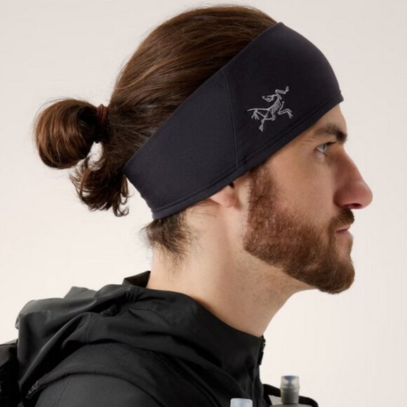 ARC'TERYX Men's Microfleece Rho Headband Size S/M In Black (Damaged) - Picture 1 of 6
